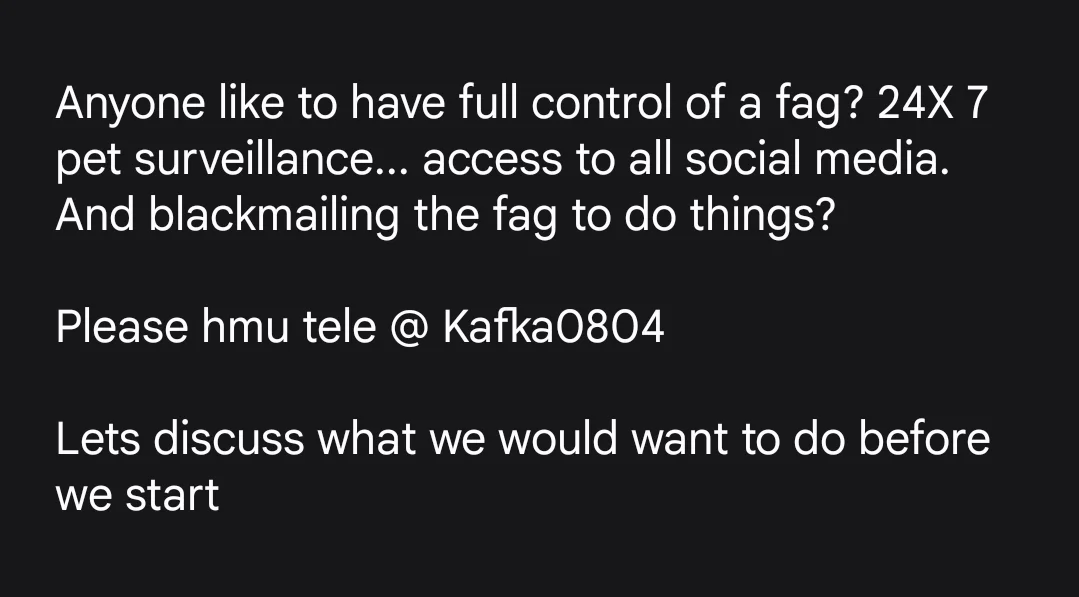 Blackmail fag