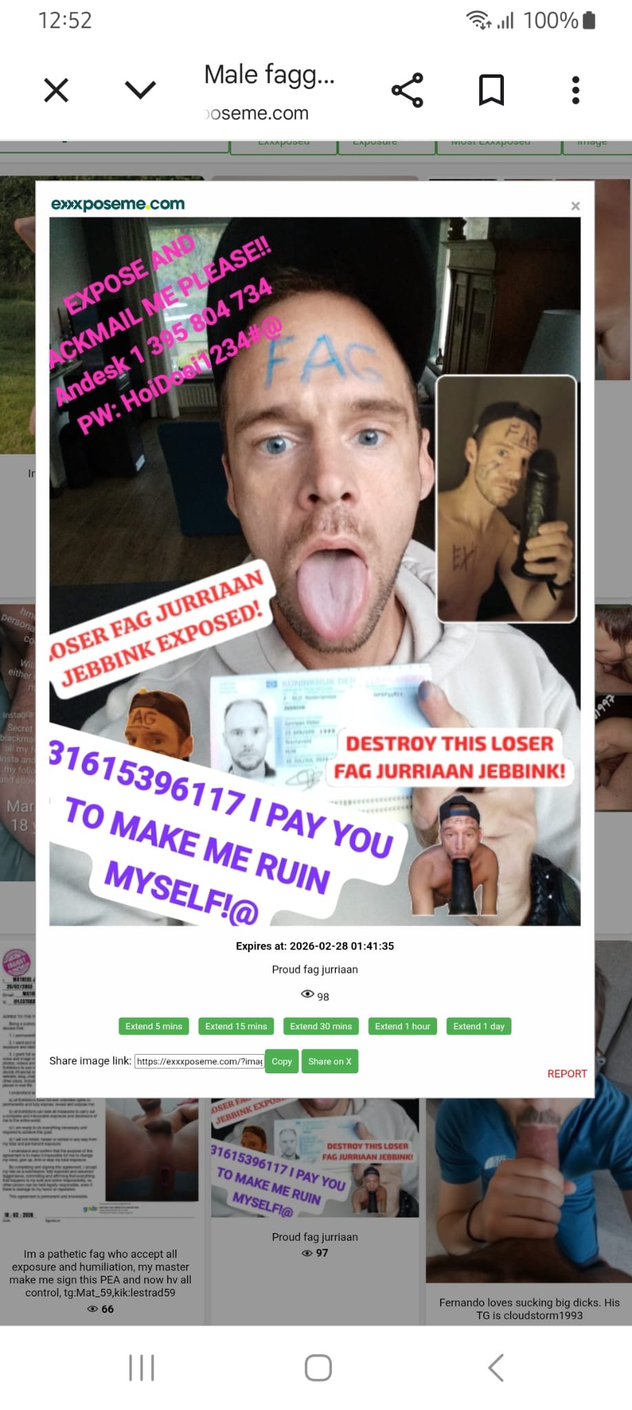 FAGGOT JURRIAAN JEBBINK JUNK GOR EXPOSED